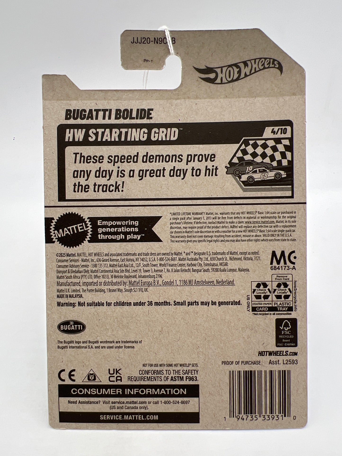 2026 Hot Wheels B Case HW Starting Grid #50 Bugatti Bolide Dark Blue 103i