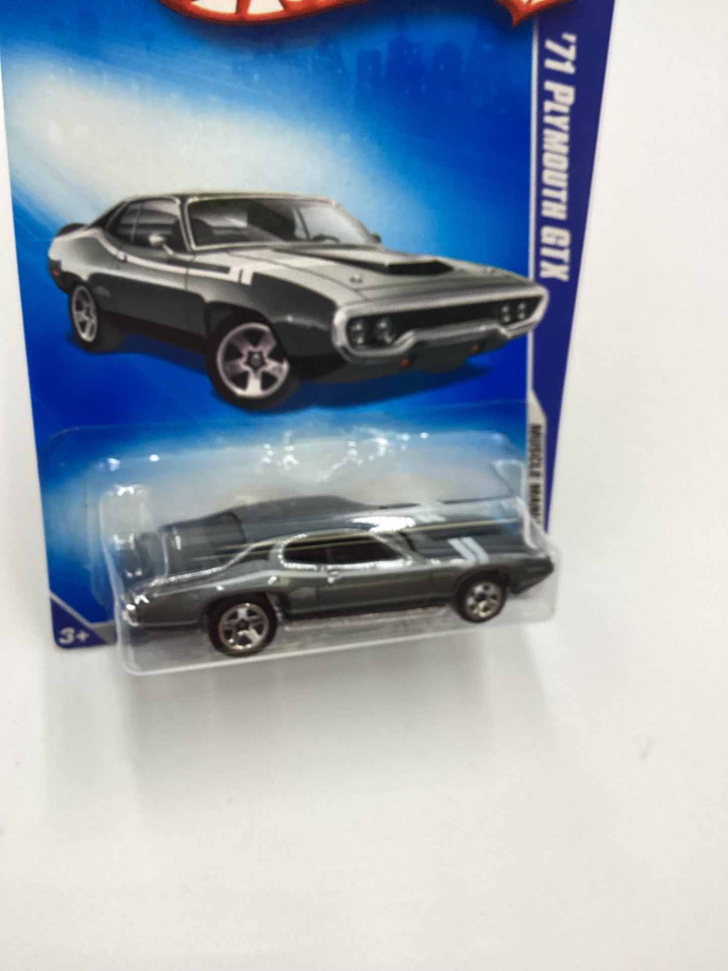 2009 Hot Wheels #80 71 Plymouth GTX Gray Kmart Exclusive 239B