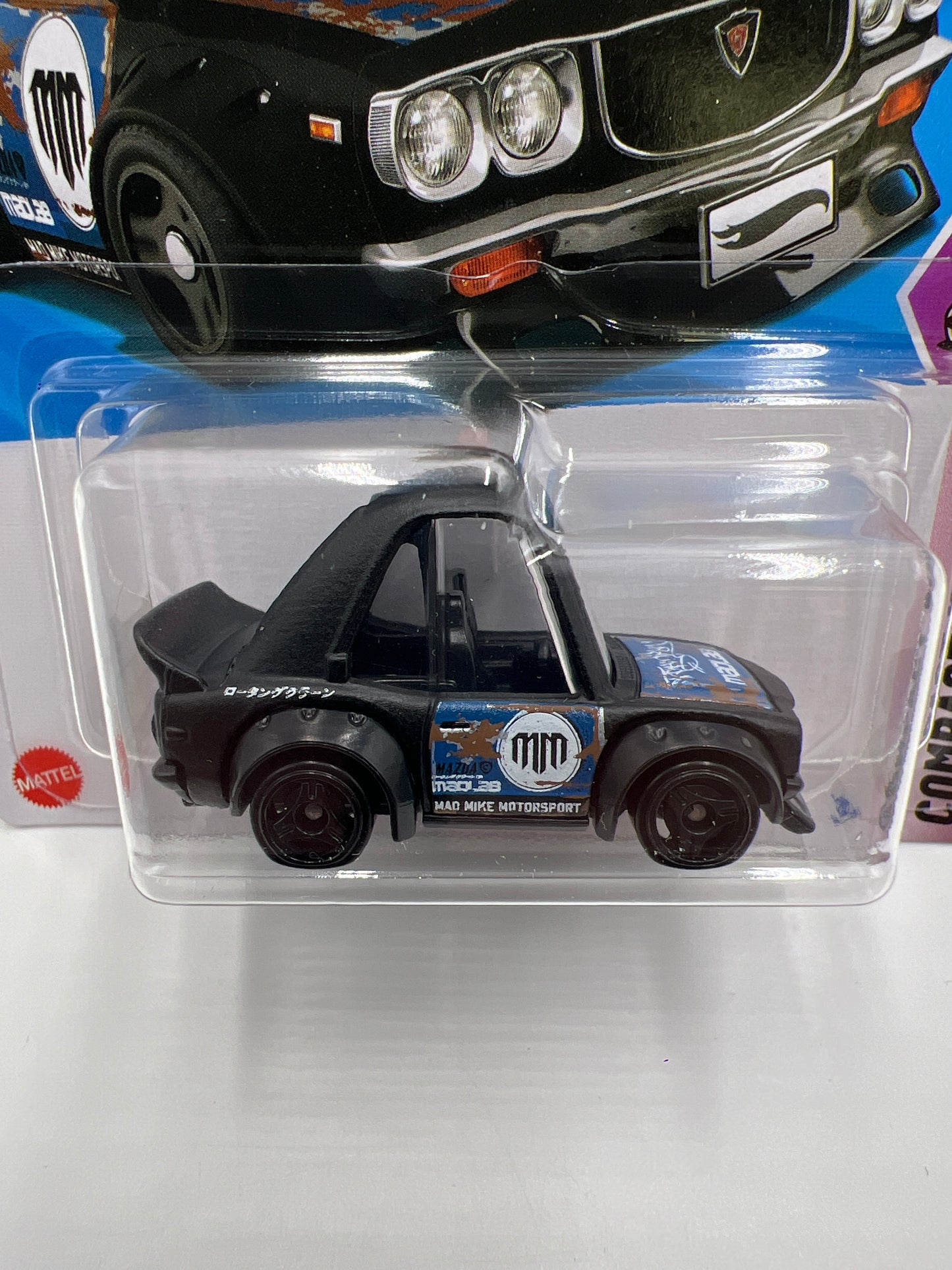 2025 Hot Wheels L Case Compact Kings #196 Tooned Mazda RX-3 Black 88G