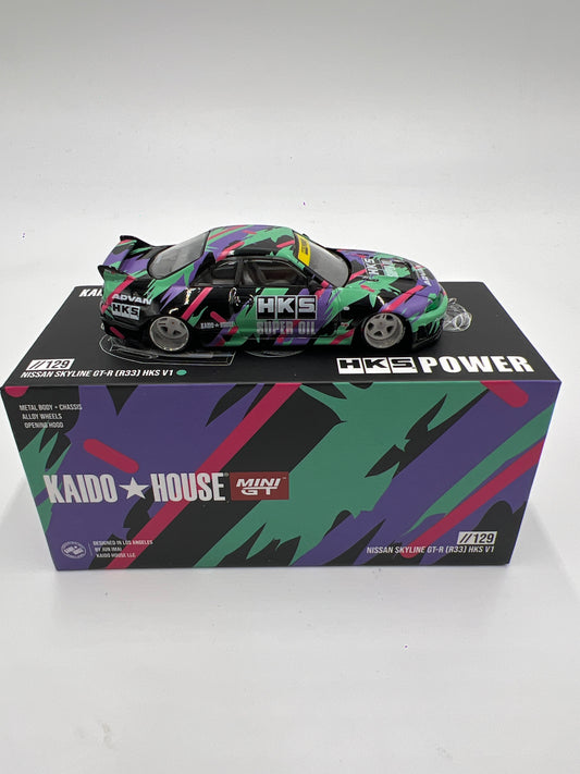 Mini GT x Kaido House #129 Nissan Skyline GT-R R33 HKS V1