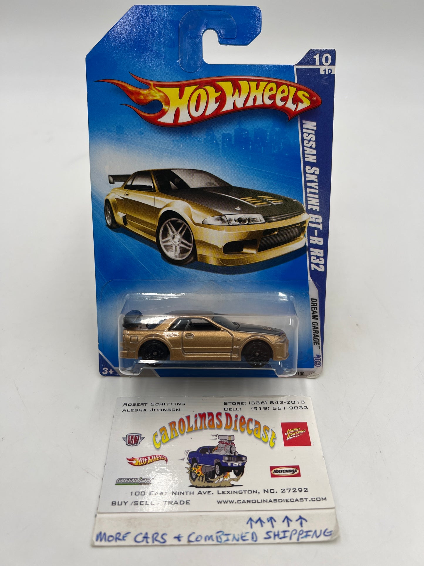 2009 Hot Wheels Dream Garage #156 Nissan Skyline GT-R R32 Gold HTF W/Protector