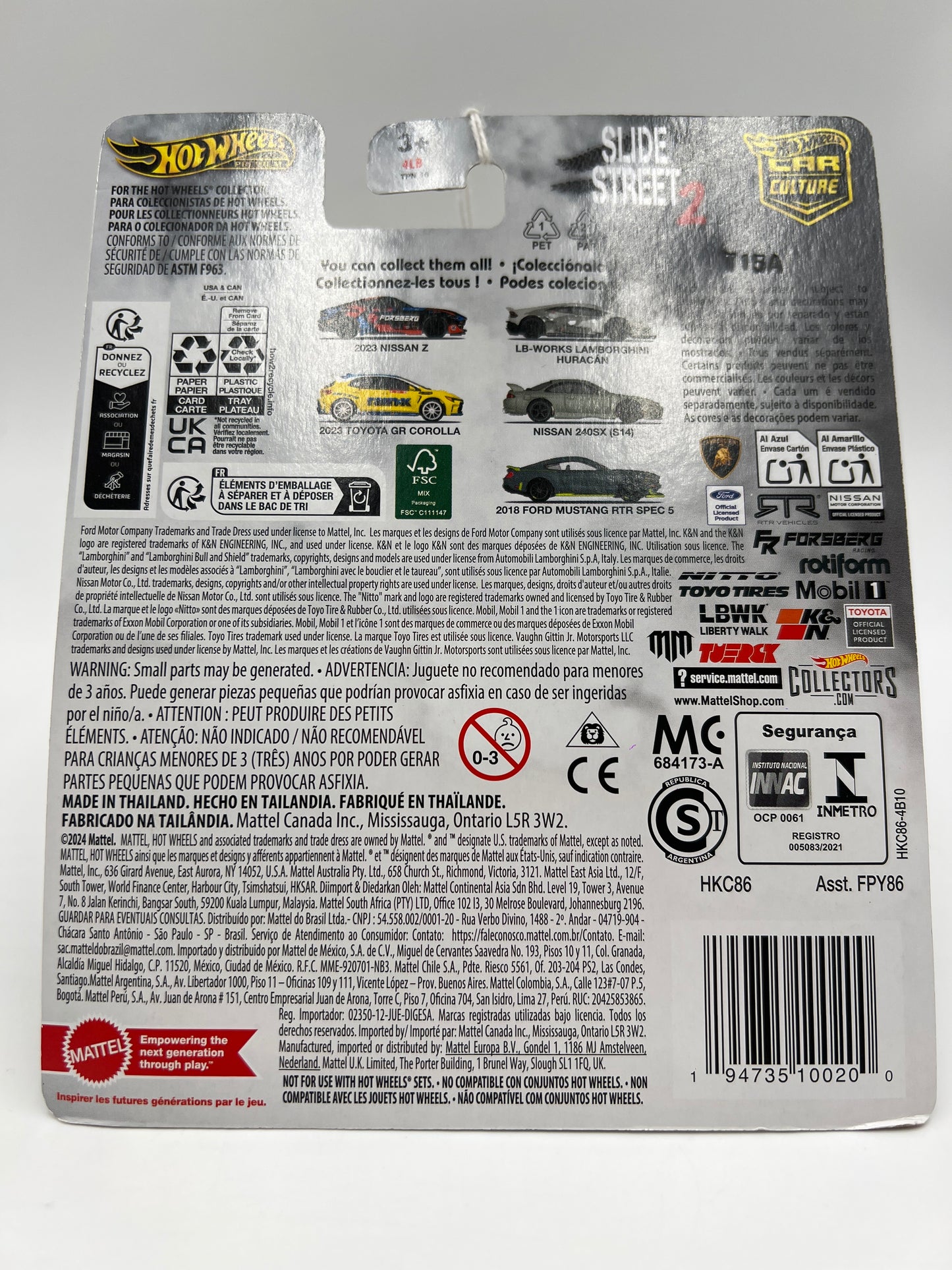 Hot Wheels Premium Car Culture Slide Street 2 #1 2023 Nissan Z Black 244F