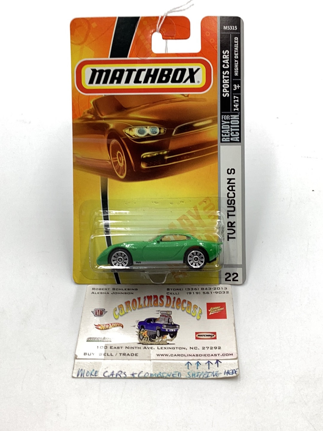 Matchbox 2008 #22 TVR Tuscan S green 207C