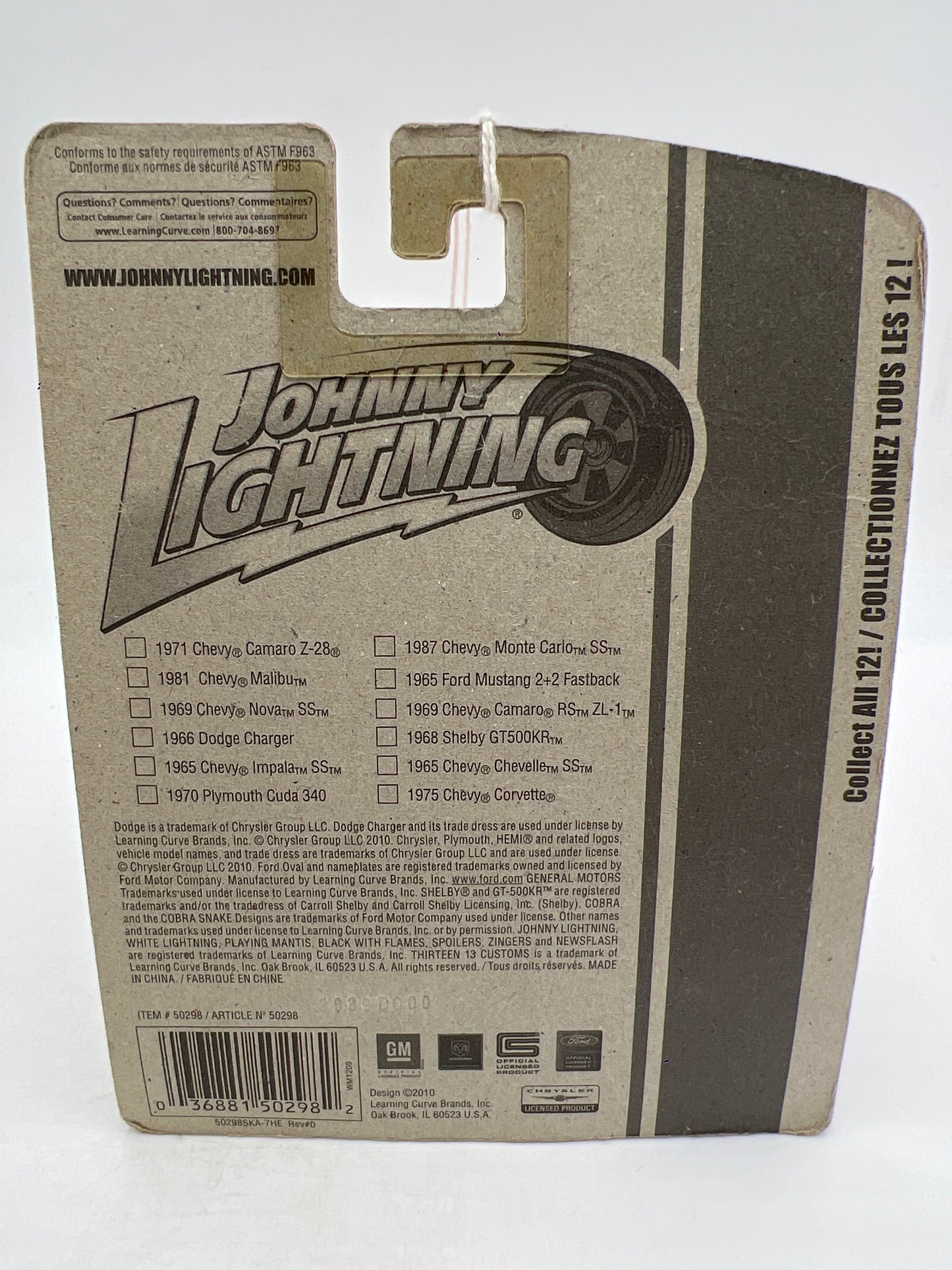 Johnny Lightning Small Card 1965 Ford Mustang 2+2 Fastback Green