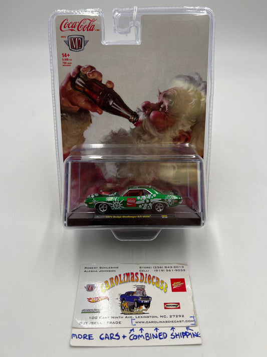 2024 M2 Machines Holiday Coca Cola 1971 Dodge Challenger R/T Hemi Green SK09