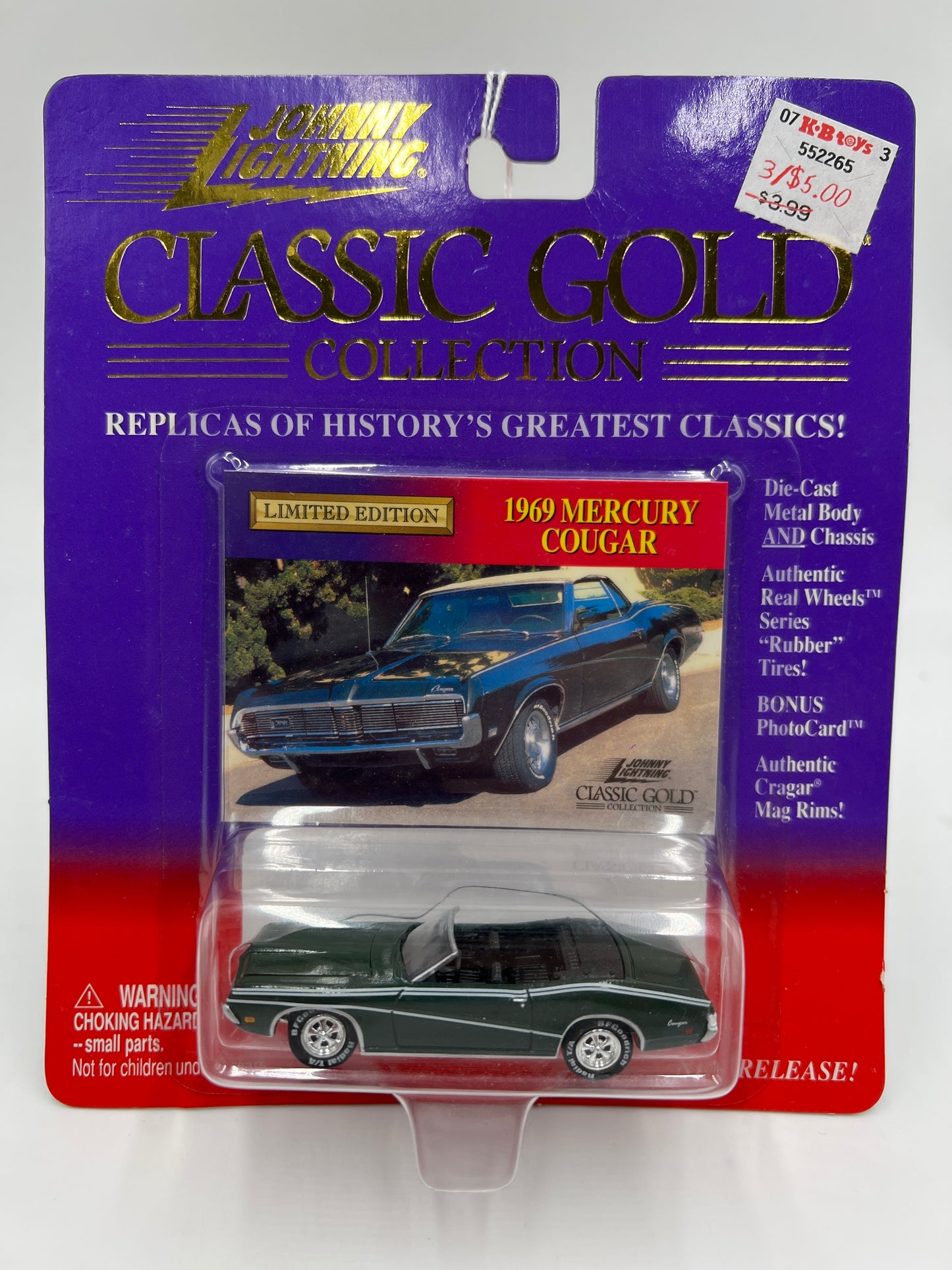 Johnny Lightning Classic Gold Collection 1969 Mercury Cougar Green 219C