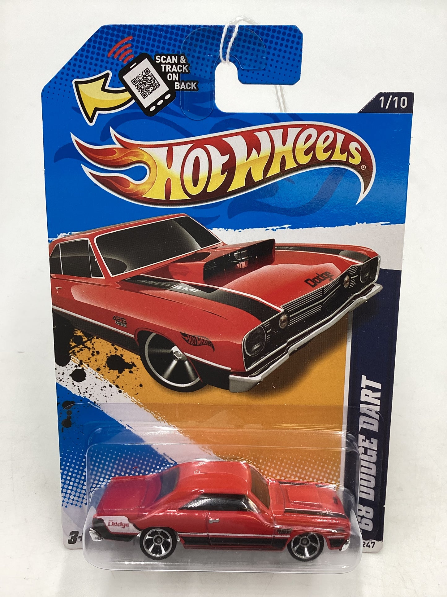 2012 Hot Wheels Muscle Mania Mopar #81 68 Dodge Dart Red 36G