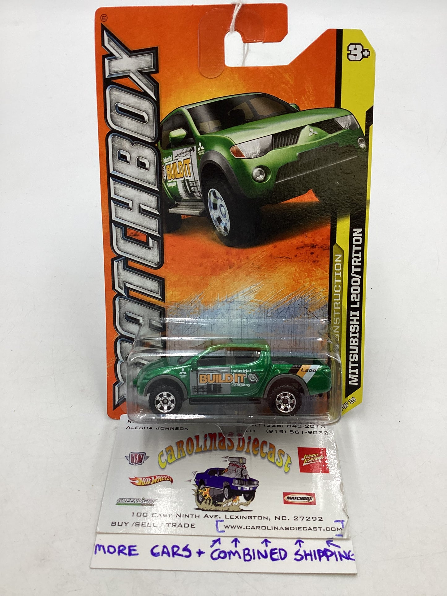 Matchbox #5 MBX Construction Mitsubishi L200/Triton Green 208E