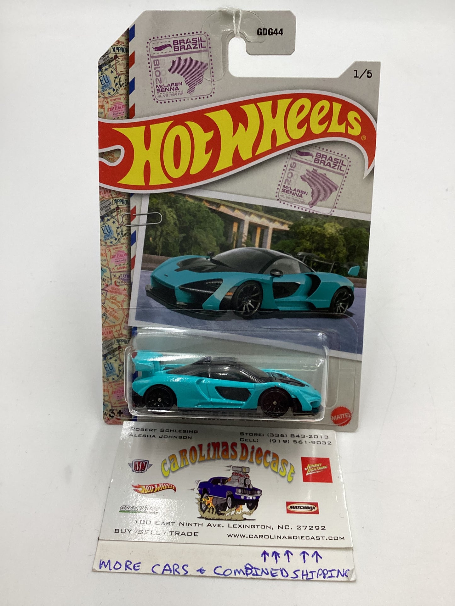 Hot Wheels Walmart Exclusive World Class Racers #1 McLaren Senna Light Blue 151F