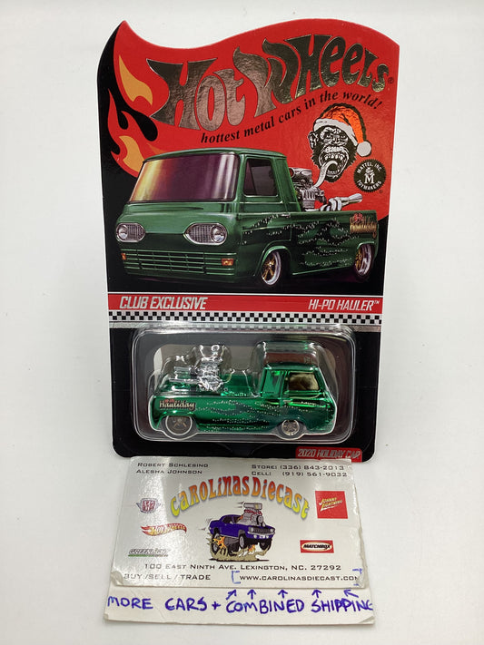 2020 Hot Wheels RLC Hi-Po Hauler Green Holiday Gas Monkey #04471/20000 with protector