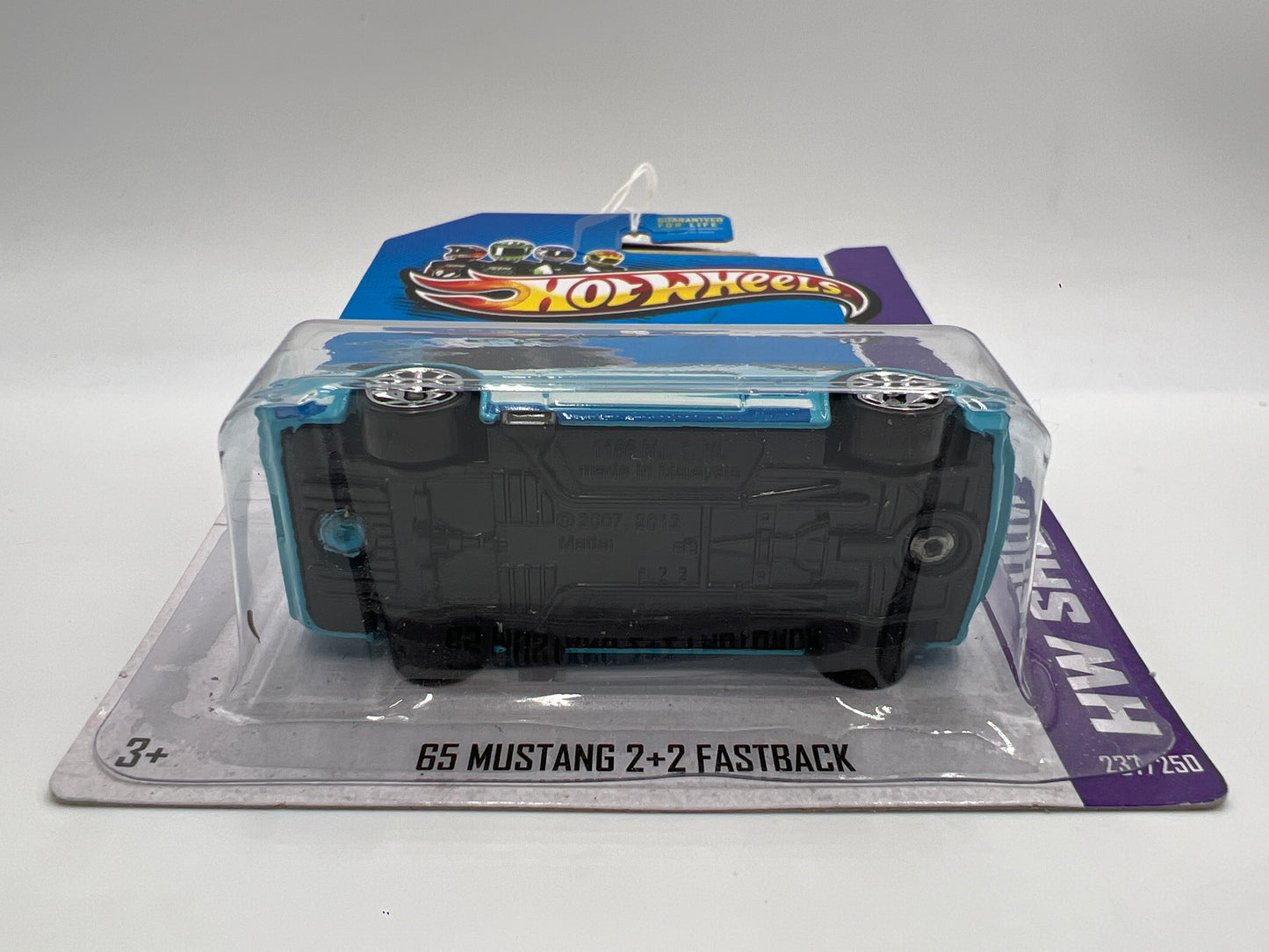 2013 Hot Wheels Showroom #237 65 Mustang 2+2 Fastback Light Blue 27B
