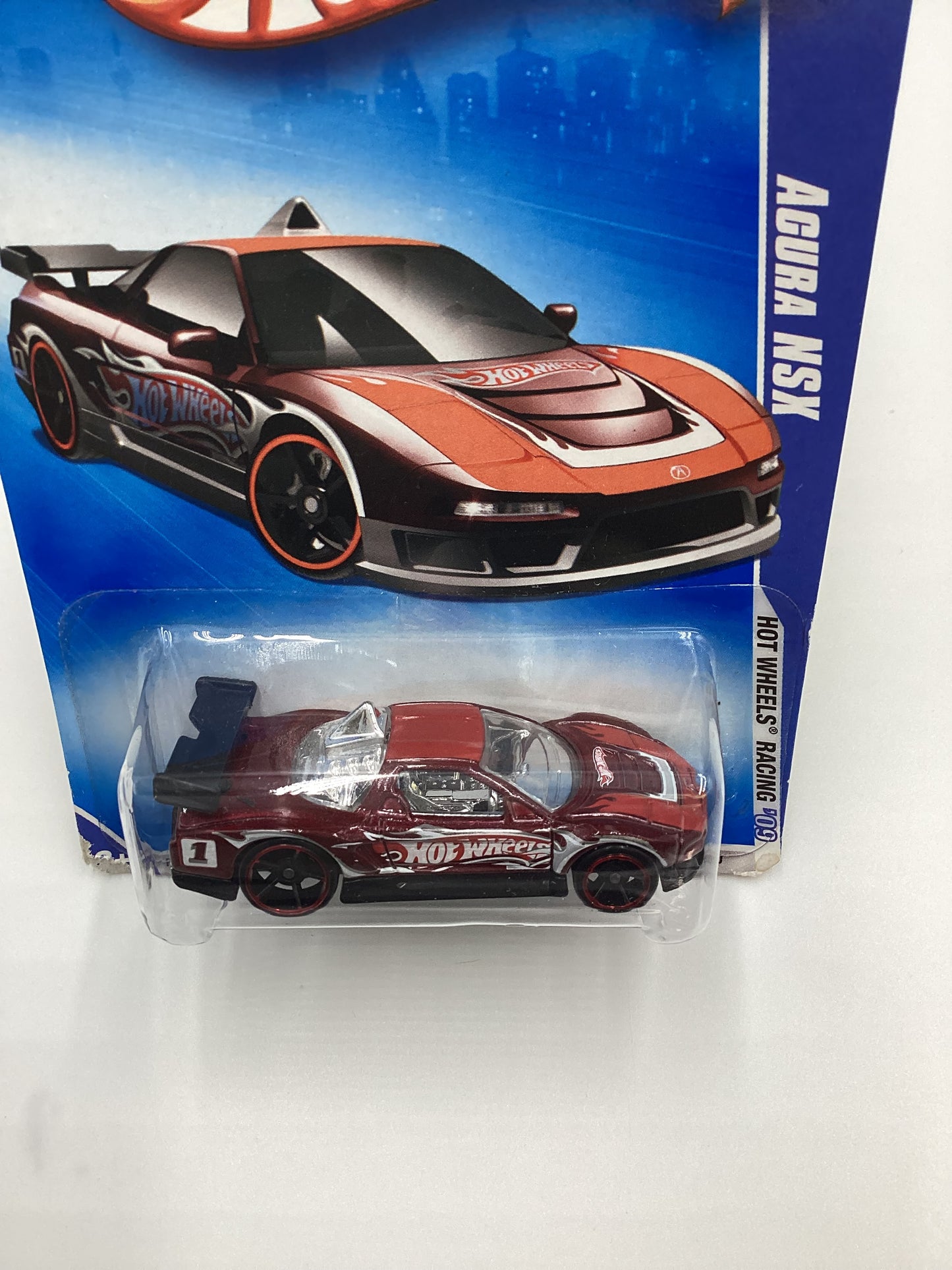 2009 Hot Wheels #68 Acura NSX Maroon 106A