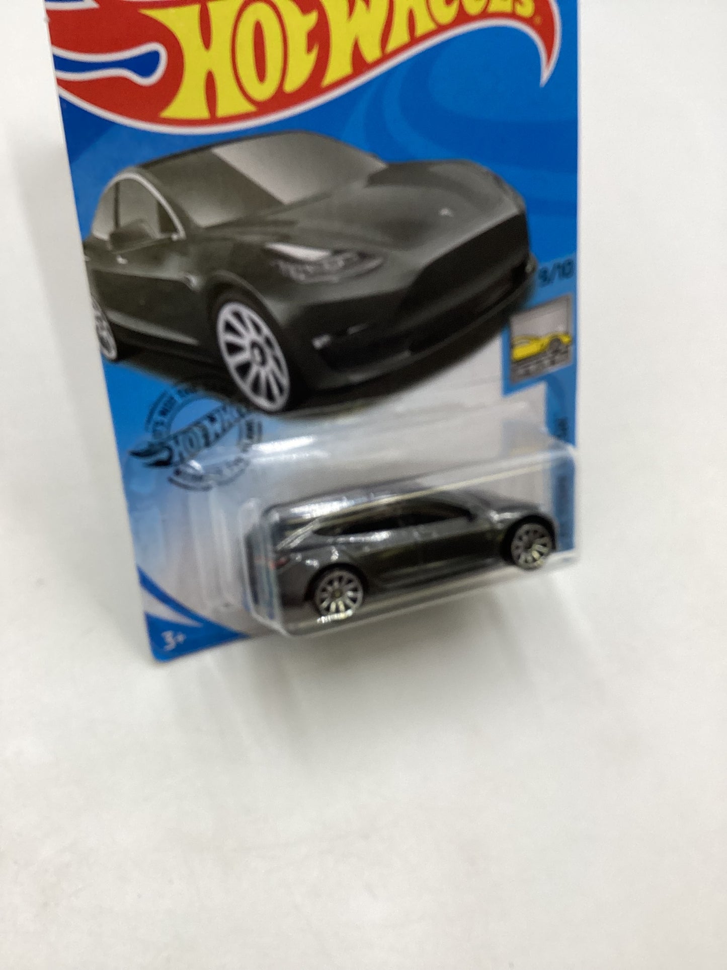 2020 Hot Wheels #112 Tesla Model 3 Silver (Slight Cracked Blister) 48F