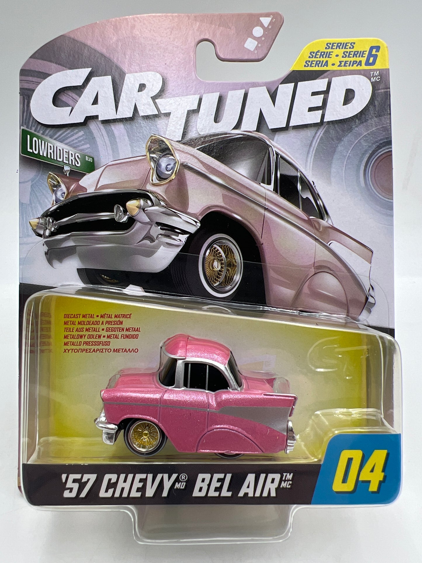MGA Car Tuned Hobby Exclusive Series 6 #4 57 Chevy Bel Air Pink