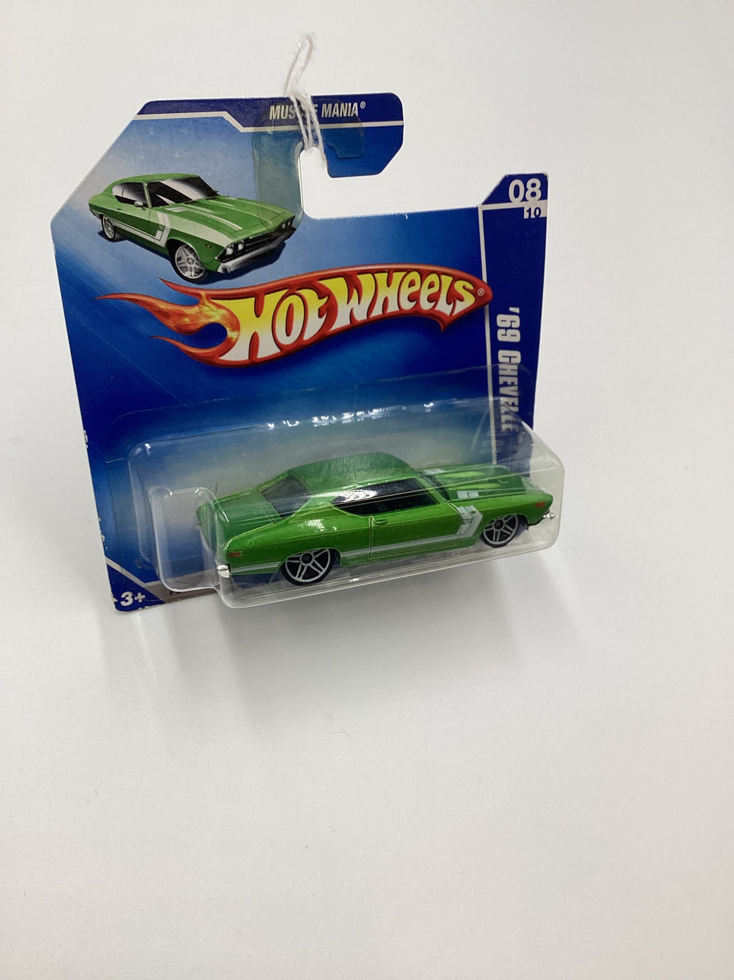 2009 Hot Wheels #084 69 Chevelle Green Short Card 5F