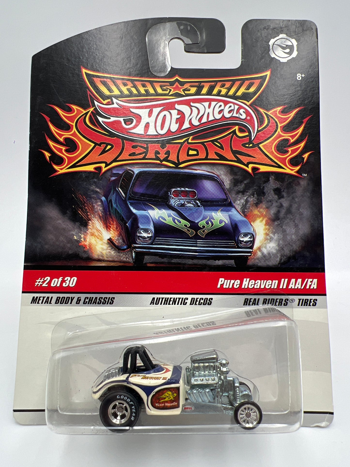Hot Wheels Drag Strip Demons #2 Pure Heaven II AA/FA W/Protector