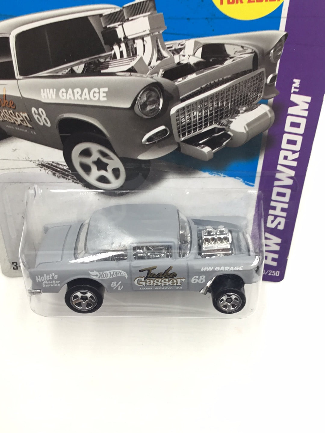 2013 hot wheels 1955 Chevy Bel Air Gasser Grey #190