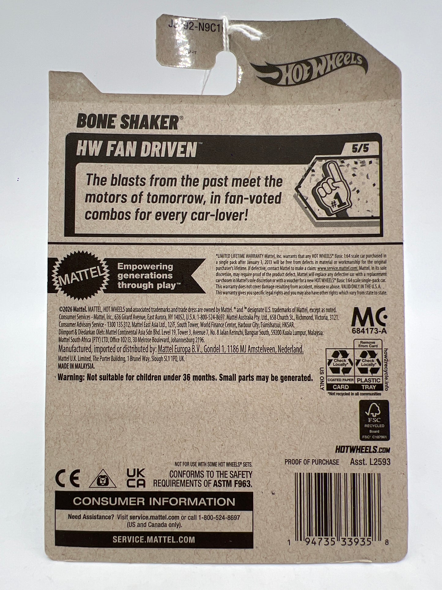 2026 Hot Wheels F Case #139 Bone Shaker Dark Red 56F