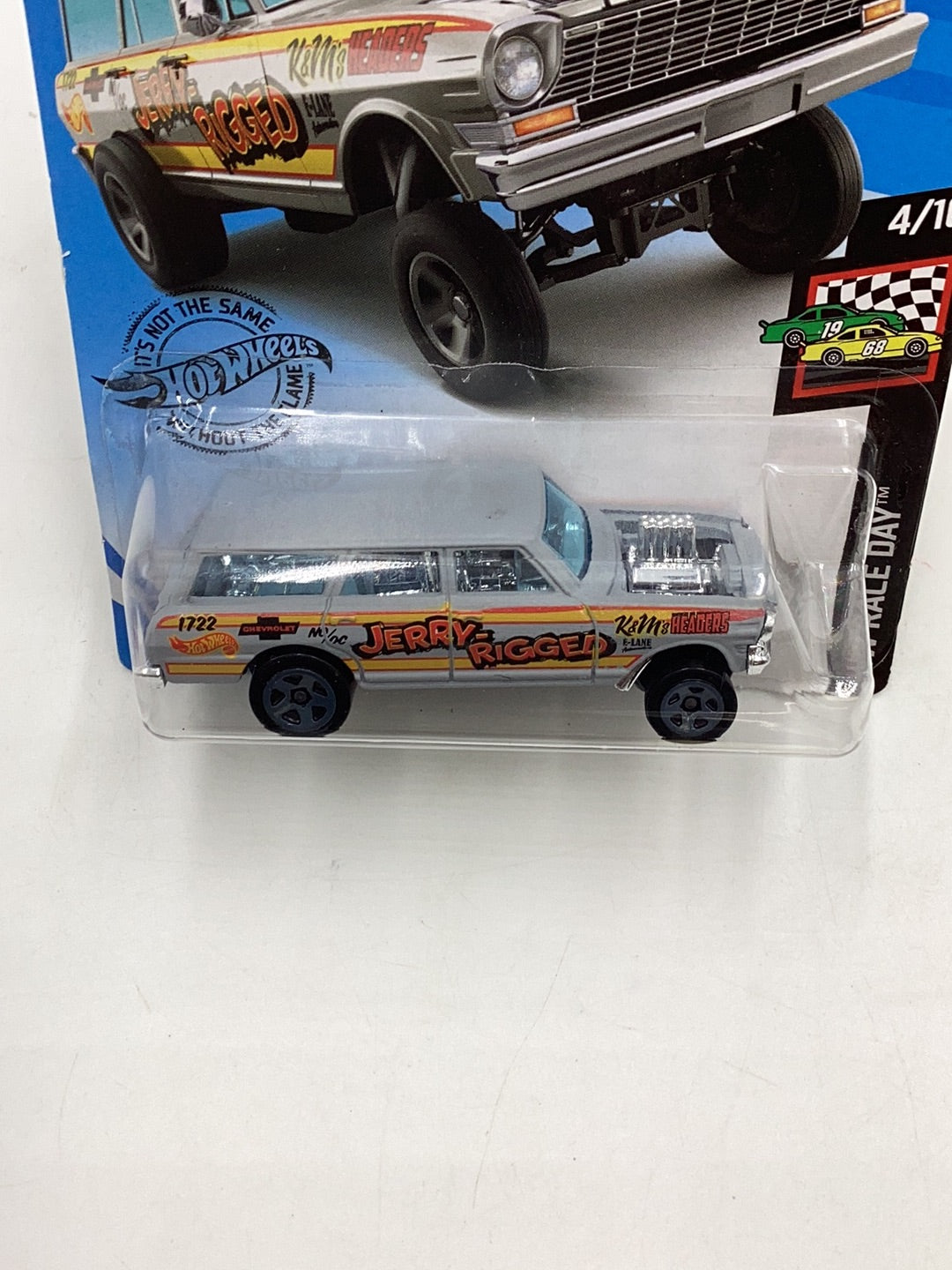 2019 Hot wheels #198 64 Nova Wagon Gasser grey 11D