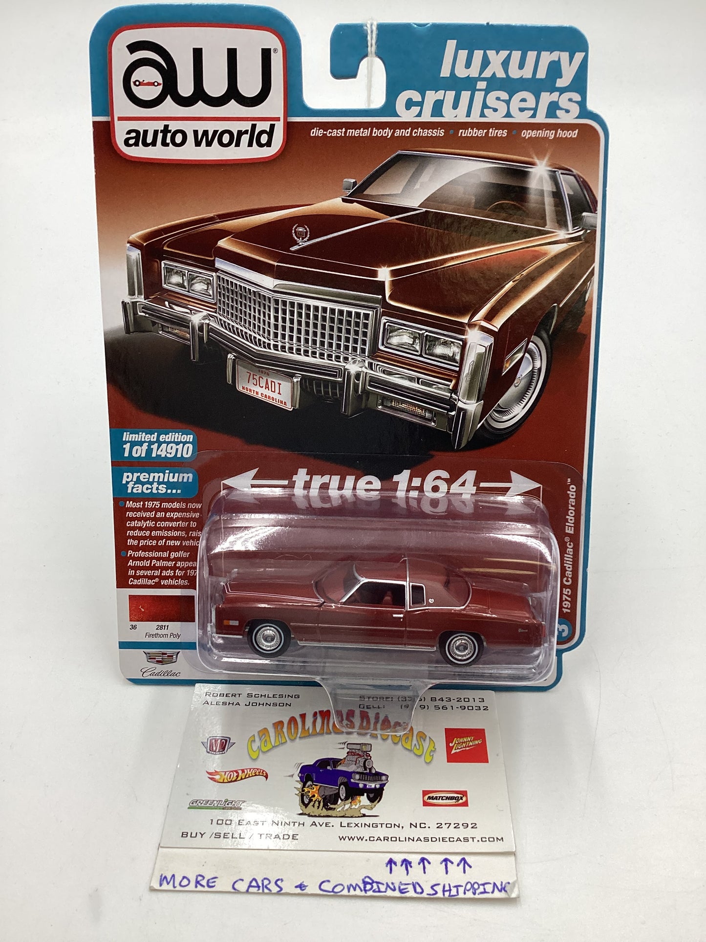 Auto World Luxury Cruisers Release 1 Version B 1975 Cadillac Eldorado Red 183F