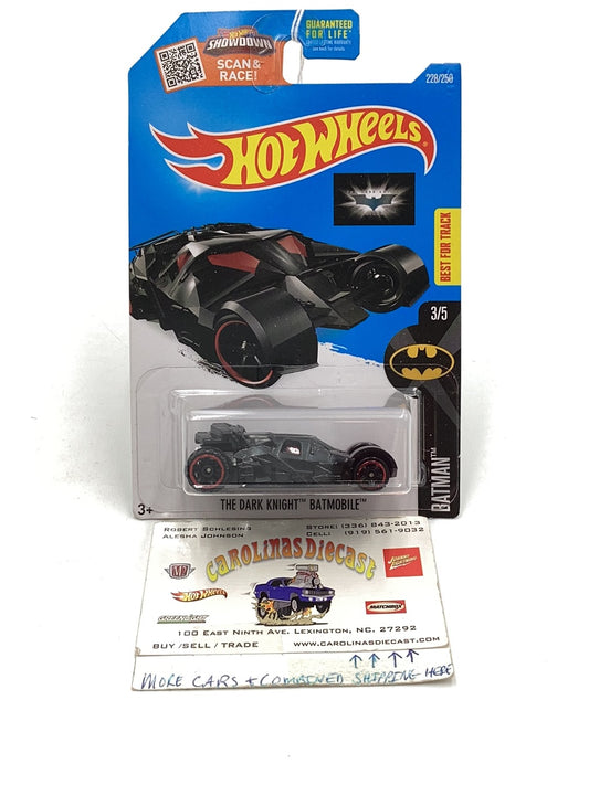 2016 Hot wheels #228 The Dark Knight Batmobile 119G
