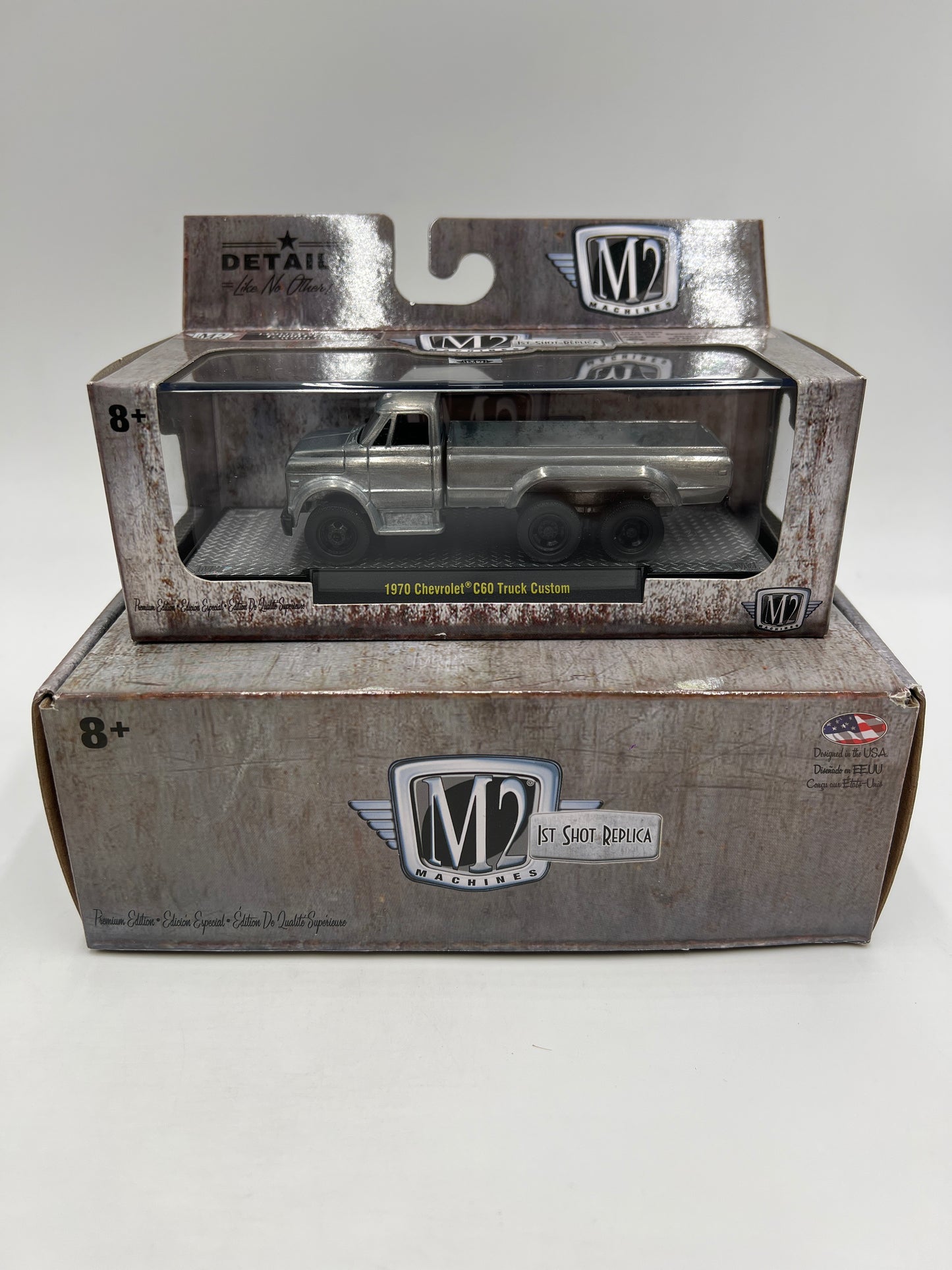 M2 Machines Auto-Club Exclusive 1st Shot Replica Raw Sample 1/1000 1970 Chevrolet C60 Truck Custom