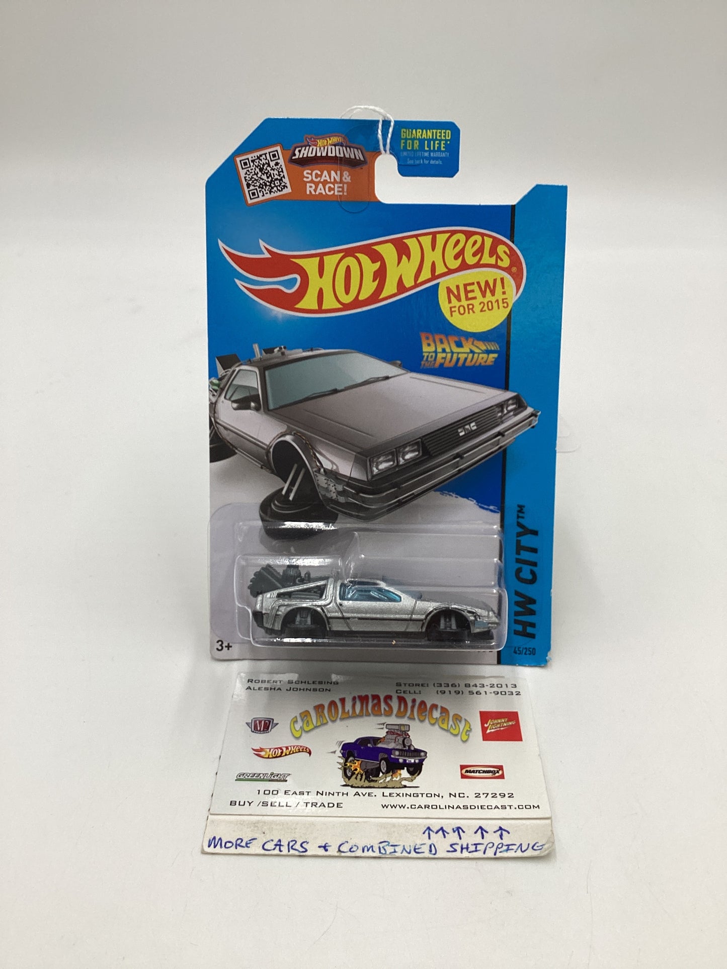 2015 Hot wheels HW City #45 Back To The Future Time Machine-Hover Mode 117A