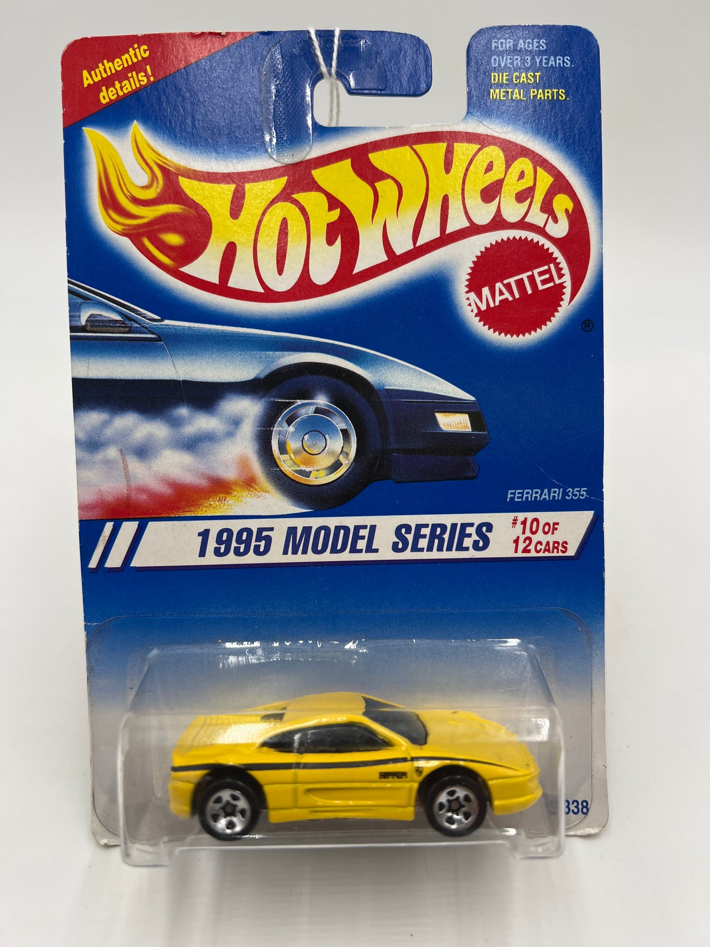 1995 Hot Wheels Model Series #350 Ferrari 355 Yellow W/Decal 5SP Wheels