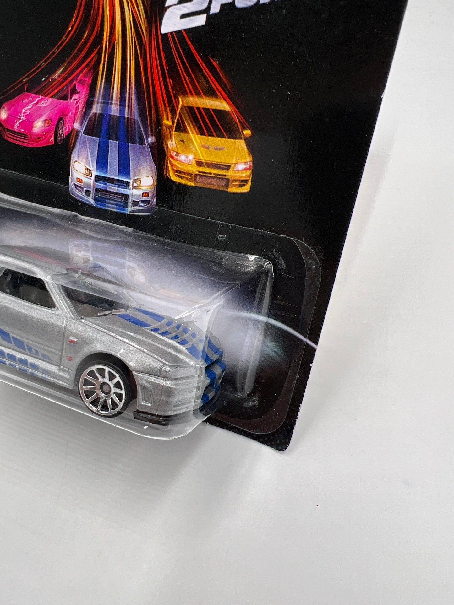 Hot Wheels Fast and Furious #3 Nissan Skyline GT-R R34 Silver W/Protector