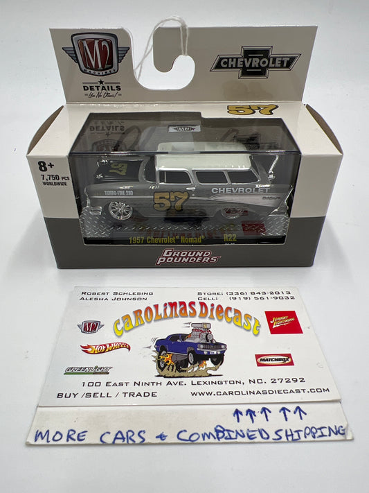 M2 Machines Ground Pounders 1957 Chevrolet Nomad Gray R22