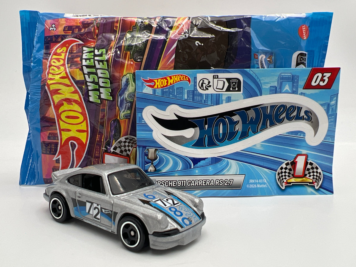 2027 Hot Wheels Mystery Models Series 1 #3 CHASE Porsche 911 Carrera RS 2.7 Silver
