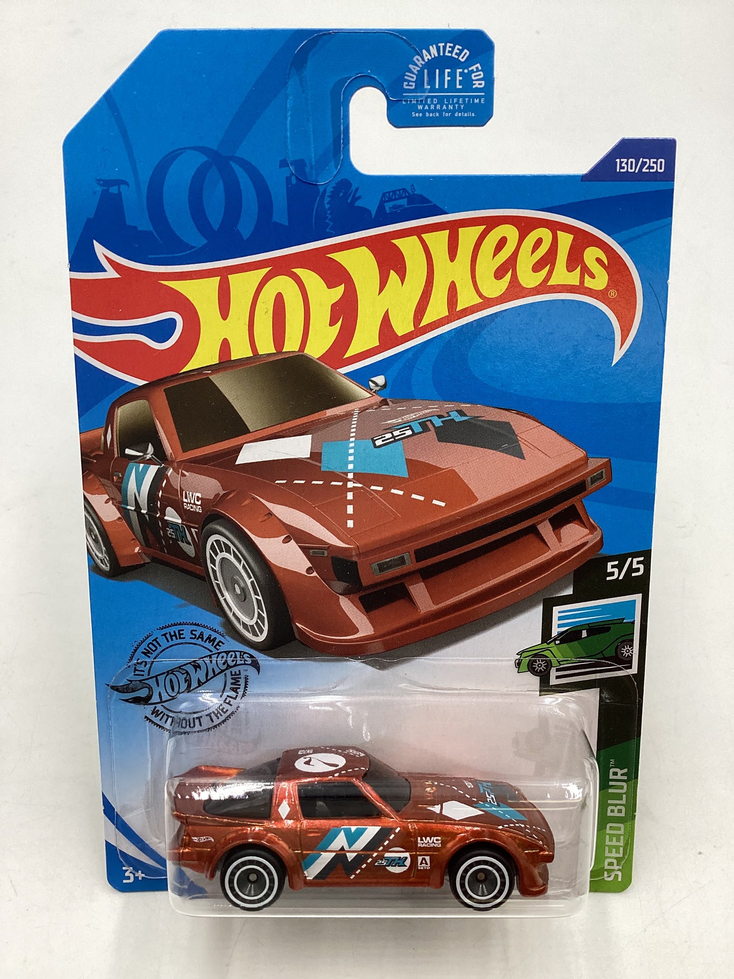 Hot Wheels 2021 Super Treasure Hunt Mazda RX7 Orange #130 W/Protector