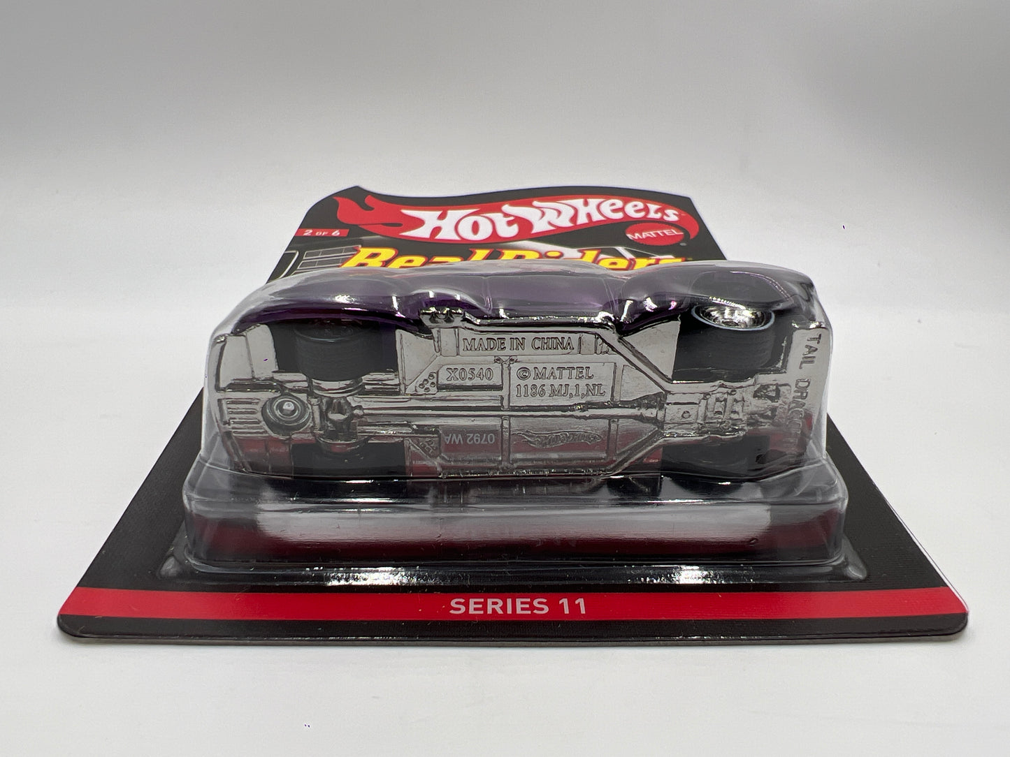 Hot Wheels RLC Real Riders Series 11 #2 1990/4000 Tail Dragger Purple W/Protector