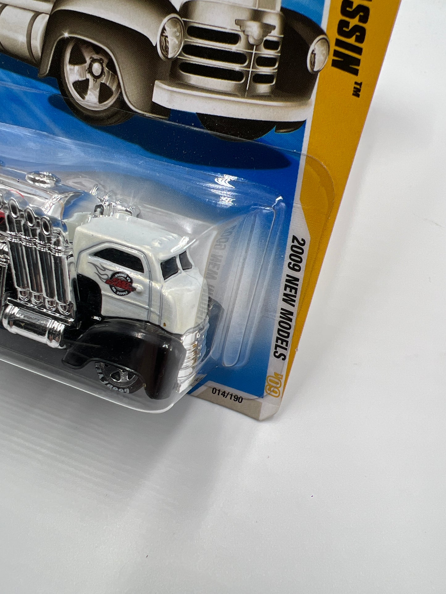 2009 Hot Wheels New Models Walmart Exclusive #14 Fast Gassin White Goodyear Tires 235B