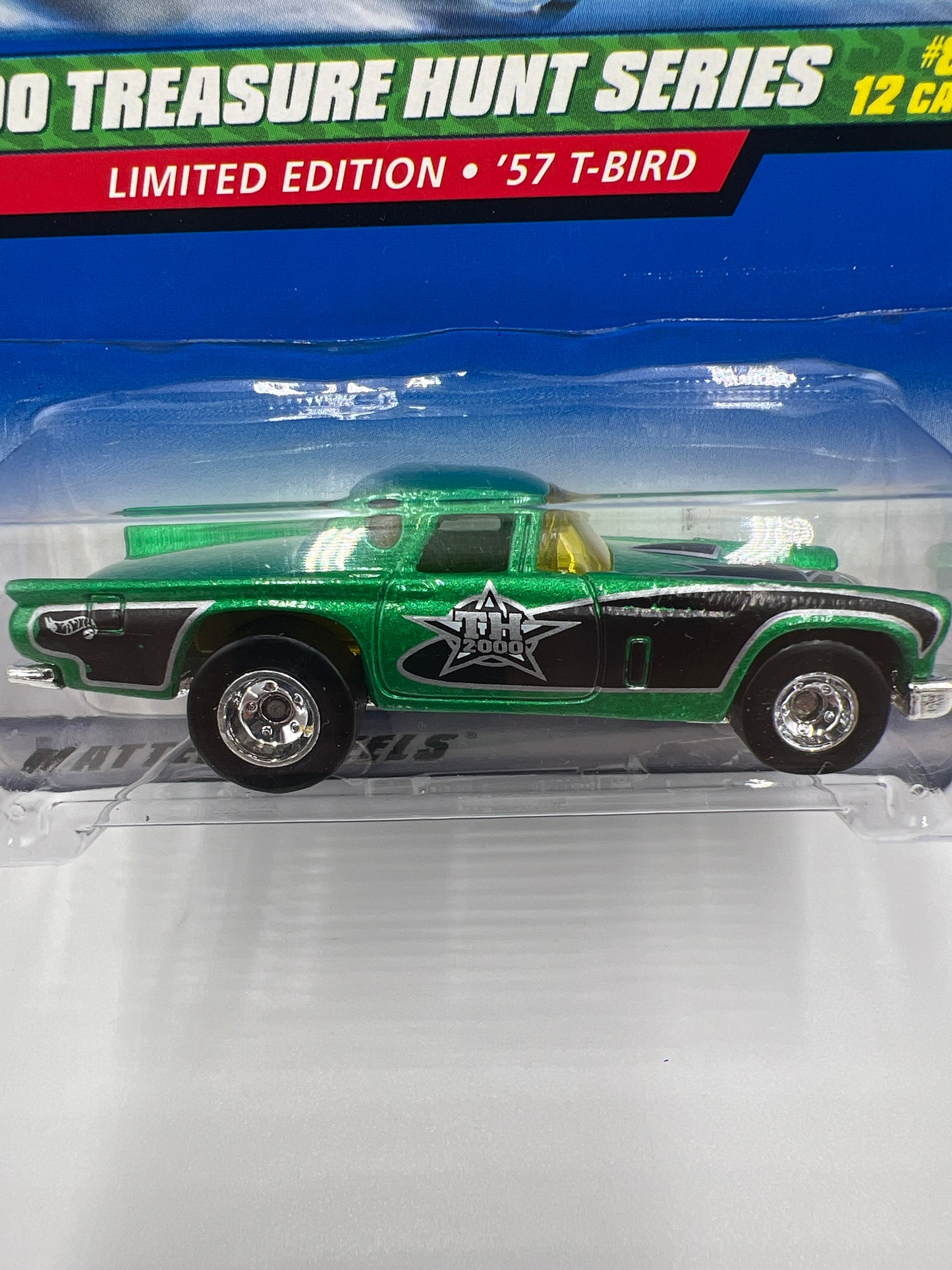 2000 Hot Wheels Treasure Hunt Real Riders #56 57 T-Bird Green 273C