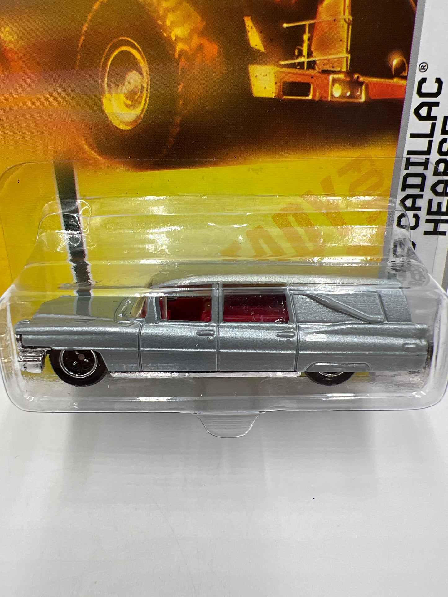 Matchbox City Action #55 63 Cadillac Hearse Silver Card Not Perfect 206C