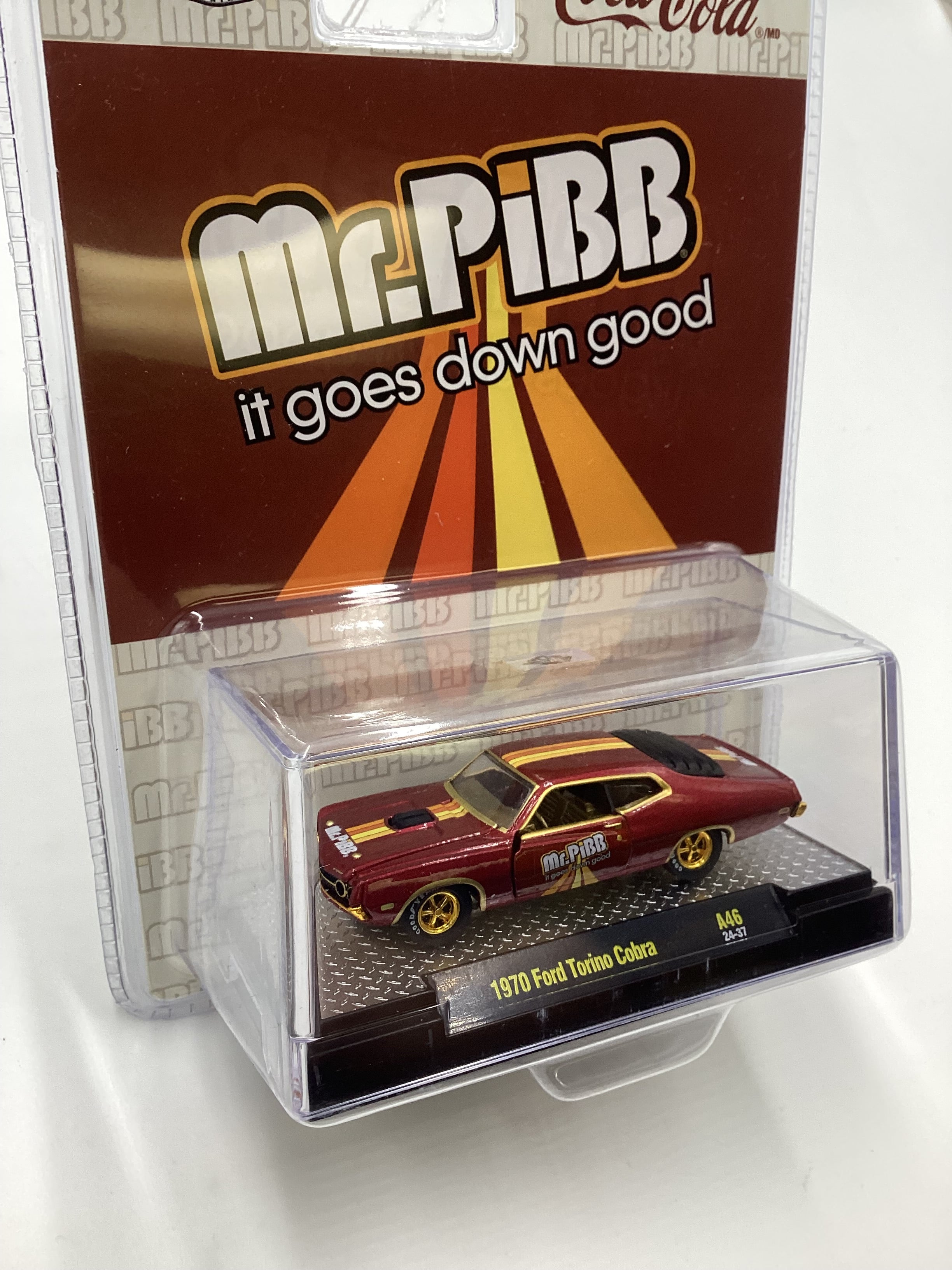 COCOページ M2 Machines Coca Cola Mr. Pibb 1970 Ford Torino Cobra Brown