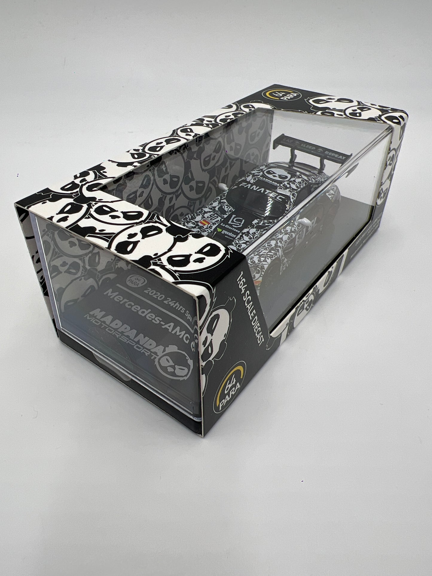 Para64 1:64 Scale Diecast Madpanda Motorsport #90 2020 Mercedes-AMG GT3 Black/White