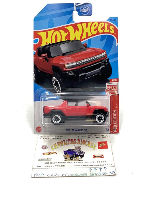 2023 Hot Wheels #116 GMC Hummer EV Red Edition