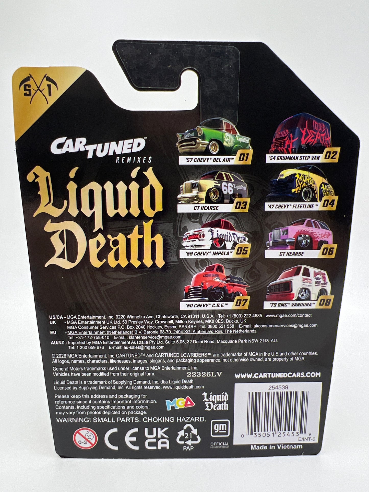 MGA Car Tuned Remixes Liquid Death Series 1 Complete Set Of 8