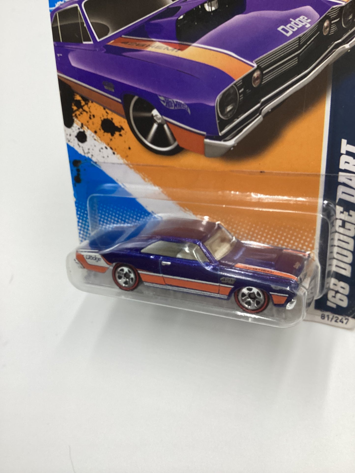 2012 Hot Wheels #81 68 Dodge Dart Blue Walmart Exclusive 234D