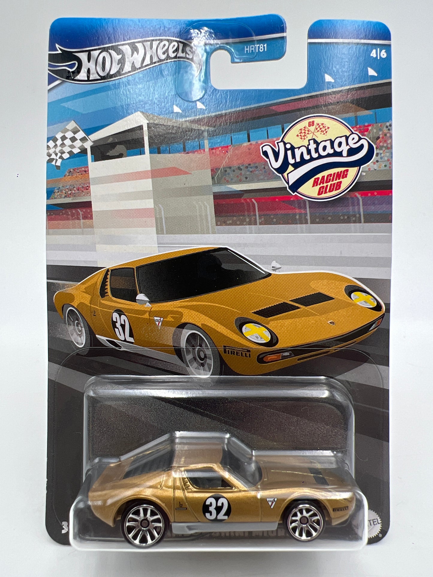 Hot Wheels Vintage Racing Club #4 1971 Lamborghini Miura SV Gold 155D