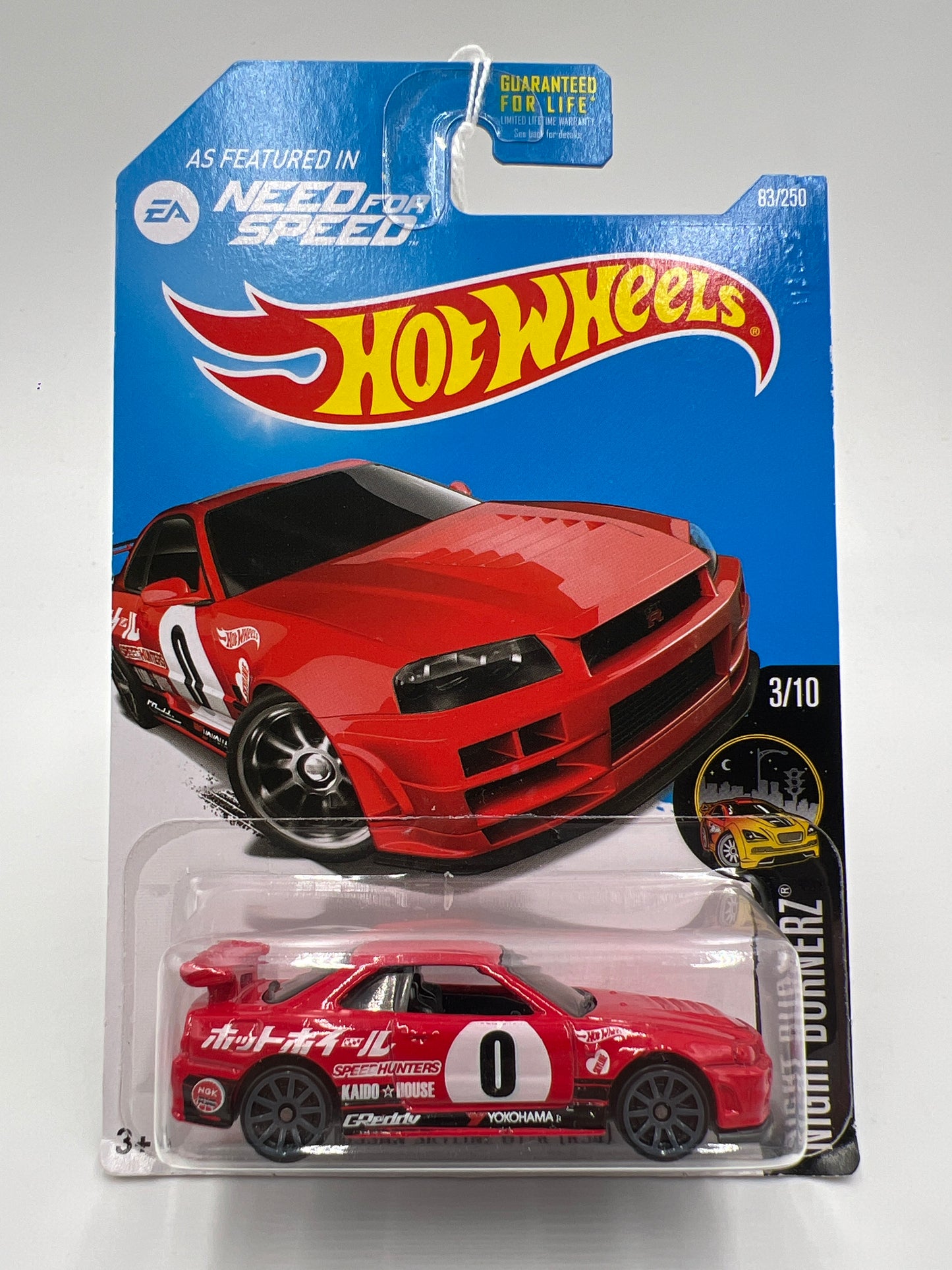 2016 Hot Wheels Nightburnerz #83 Nissan Skyline GT-R R34 Red Need for Speed