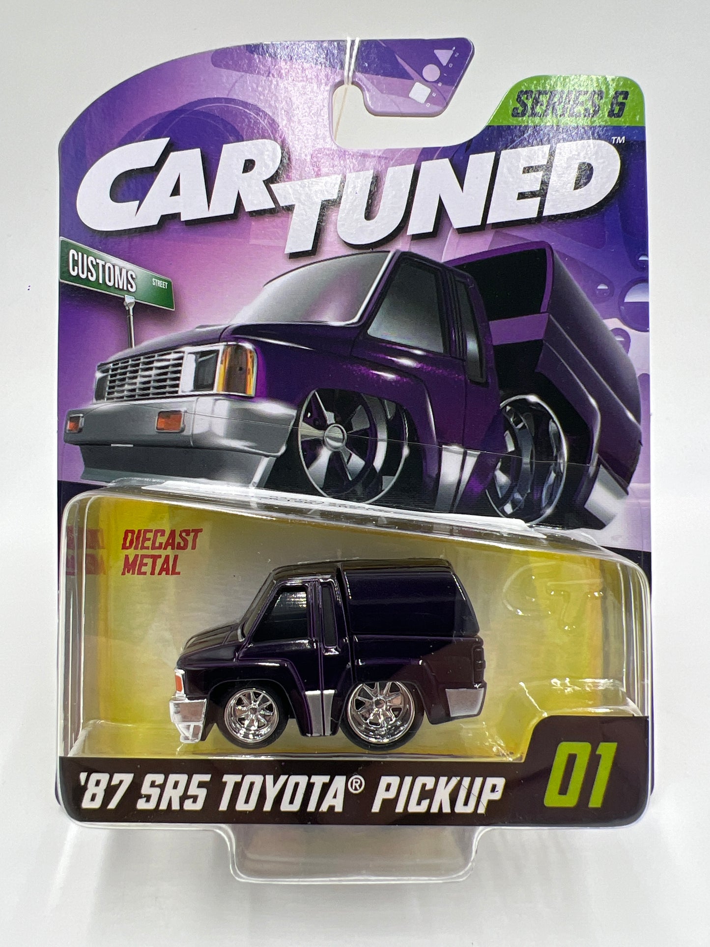 2025 MGA Car Tuned Series 6 #1 87 SR5 Toyota Pickup Purple 179D