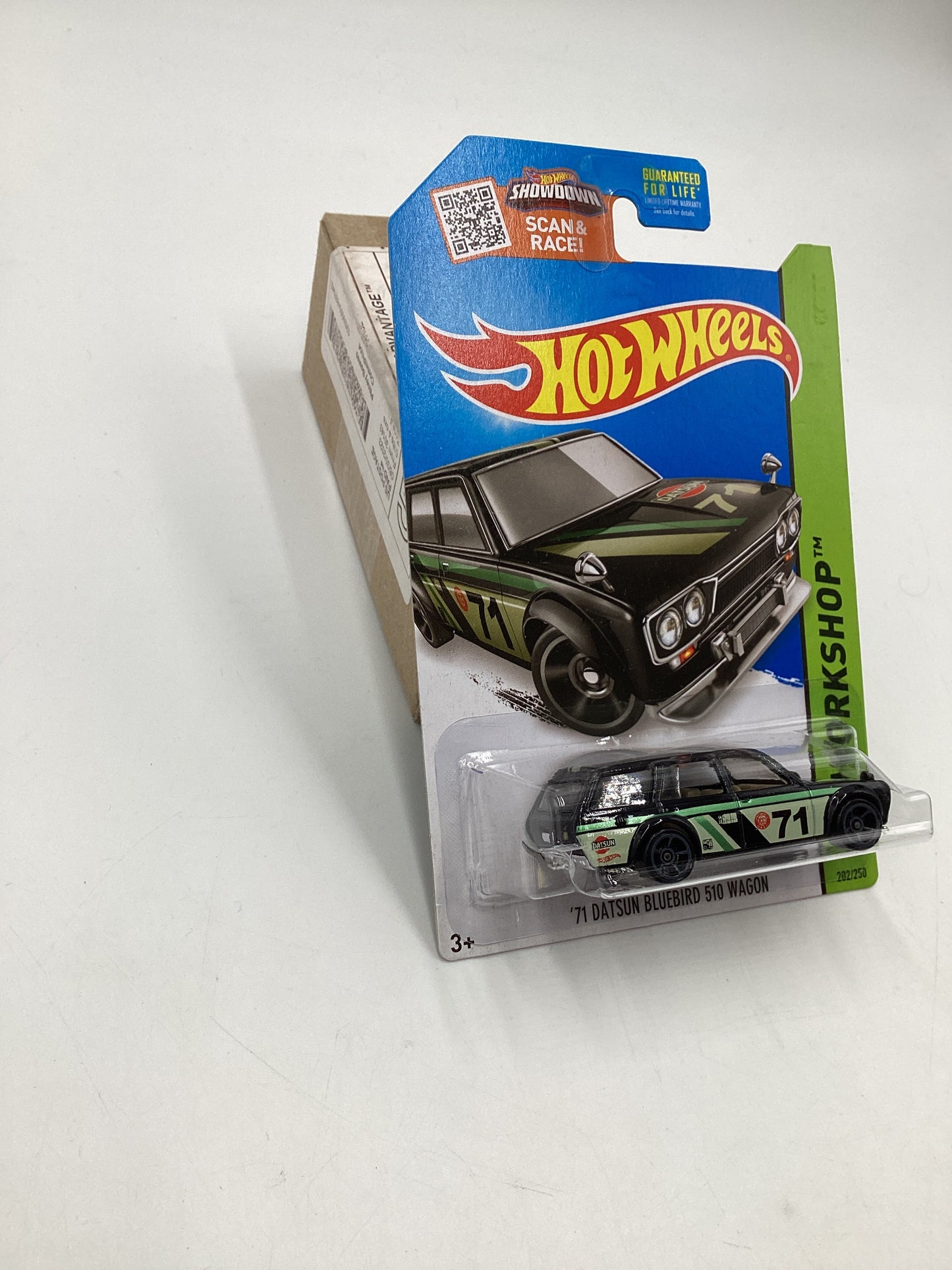 2015 Hot Wheels  #202 71 Datsun Bluebird 510 Wagon Kmart Exclusive W/Protector 240A