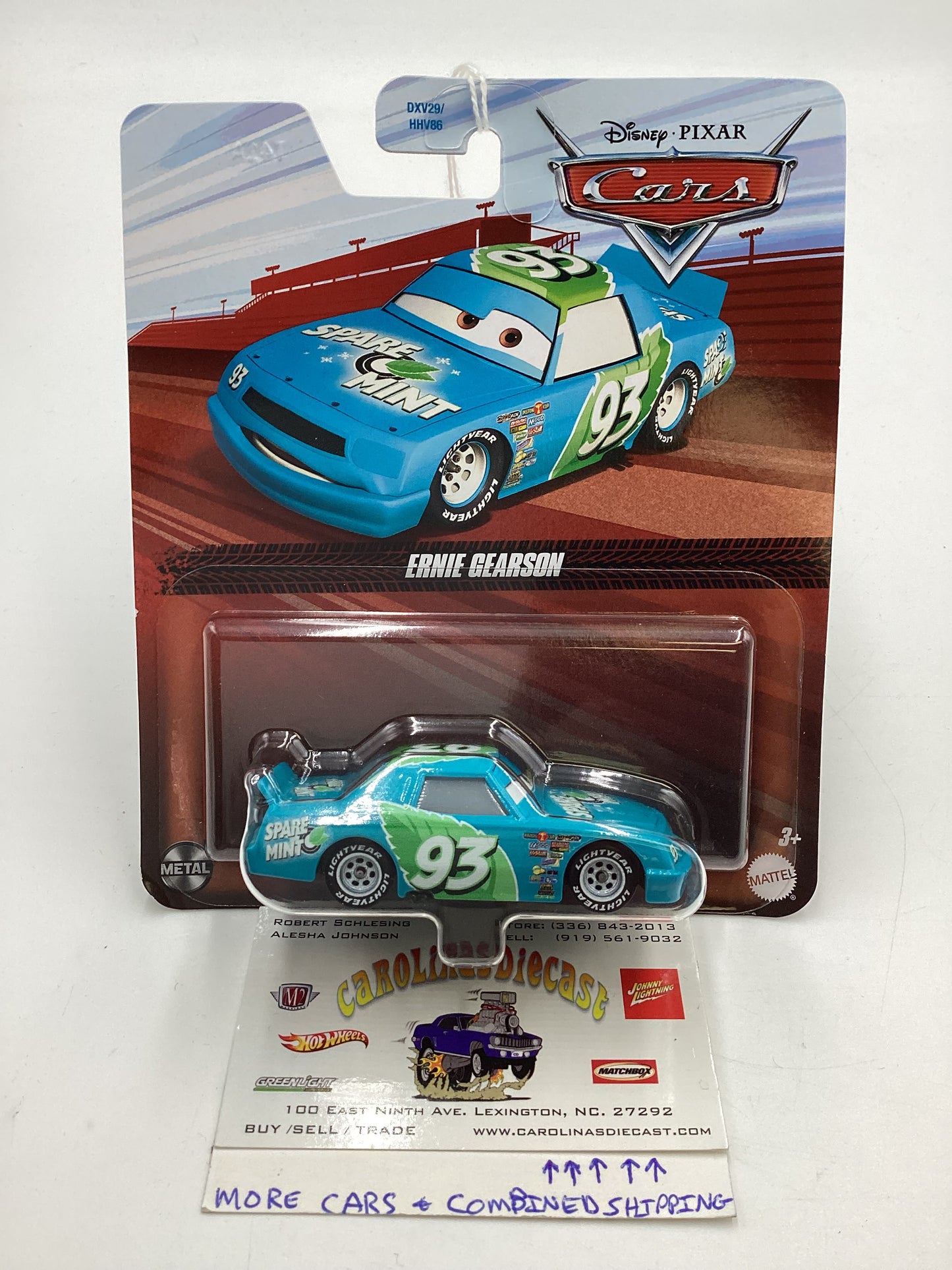 2024 Pixar Cars Ernie Gearson #93 Spare Mint 137G