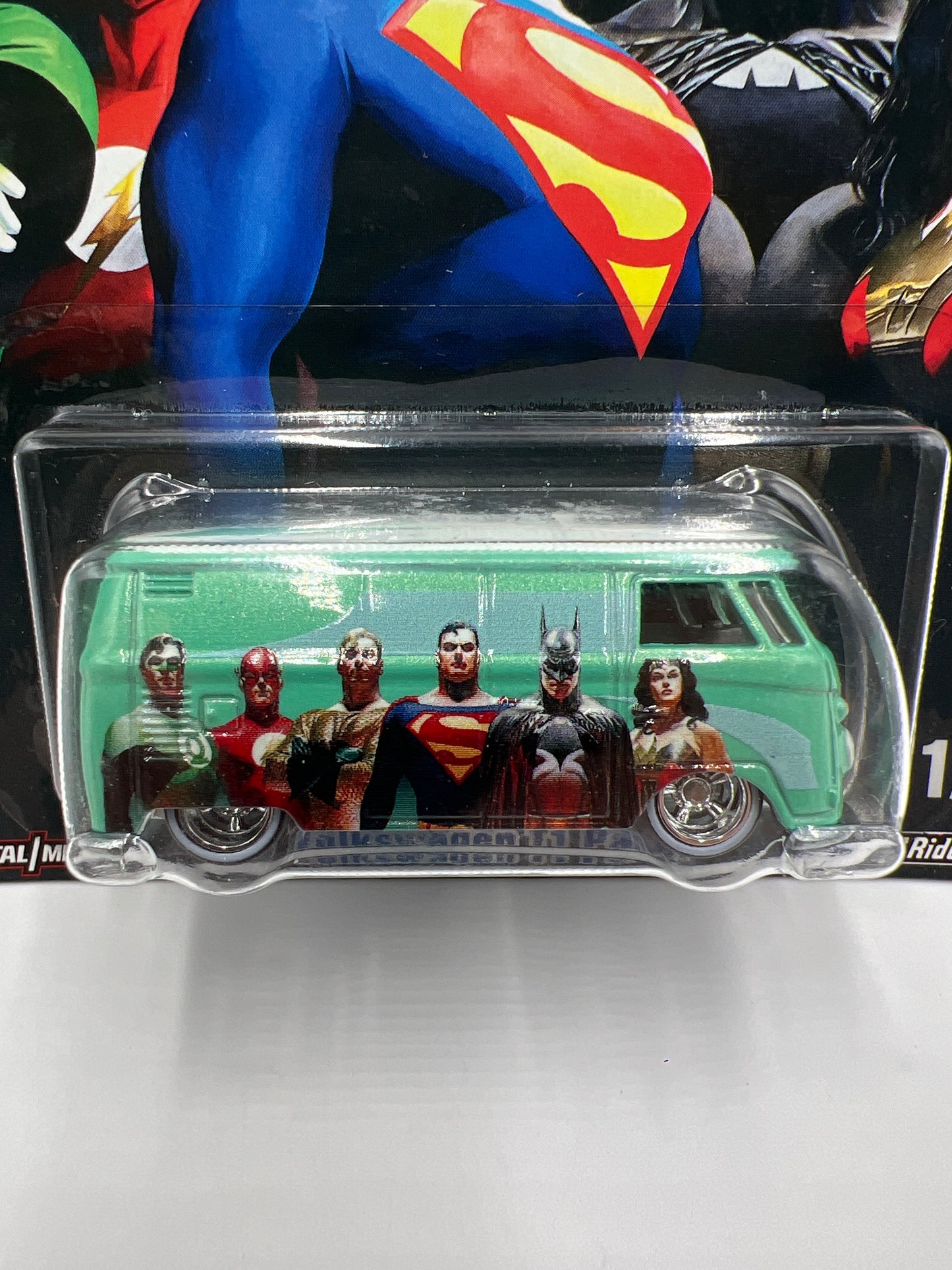 2018 Hot Wheels Premium DC Comics #1 Volkswagen T1 Panel Bus Green