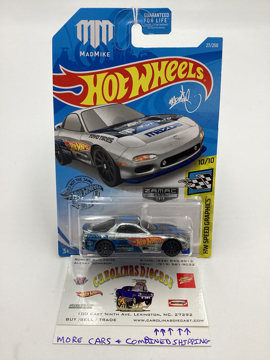 2019 Hot Wheels #27 95 Mazda RX-7 Walmart Exclusive Zamac #11 Mad Mike