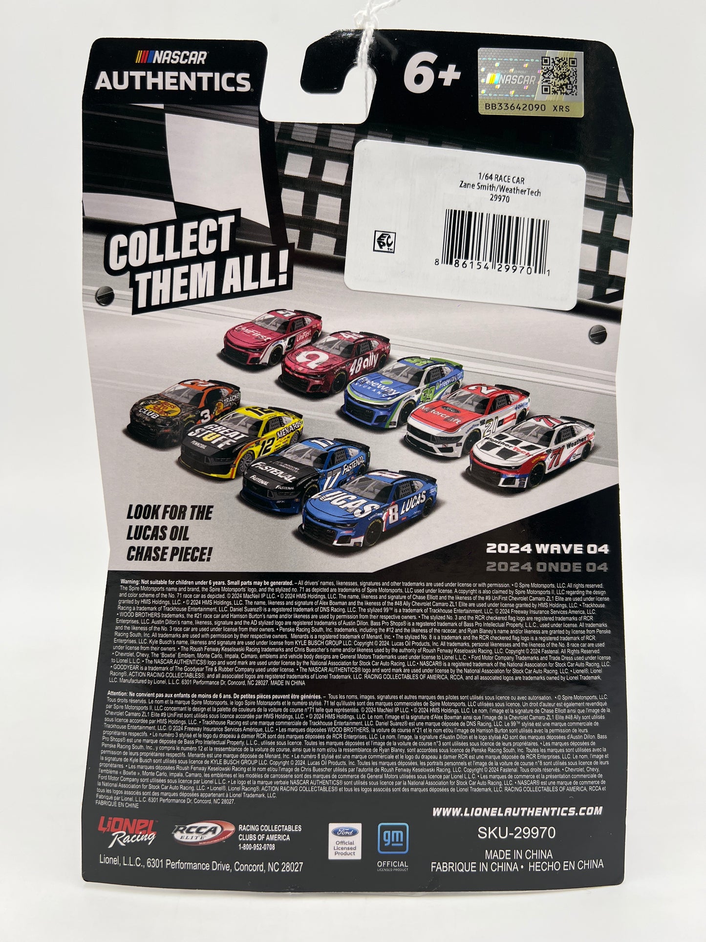 2024 Nascar Authentics Wave 4 #71 Zane Smith White SR