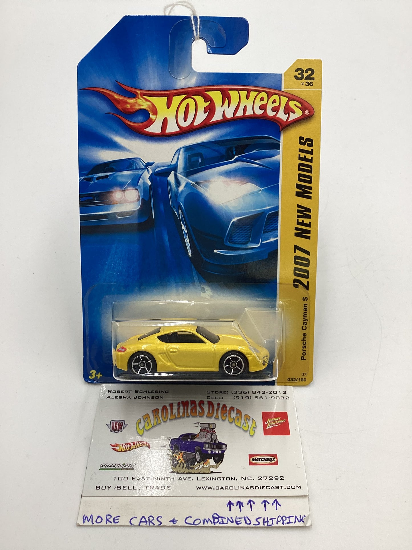 2007 Hot Wheels New Models #32 Porsche Cayman S Yellow 98A